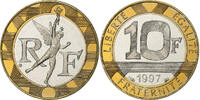 France 20 Francs Mont Saint Michel, Paris, Proof, Tri-Metallic -