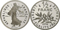 France 1/2 Franc Semeuse, Paris, Proof, Nickel, Gadoury:429a -