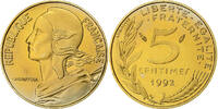France 5 Centimes Marianne, Paris, Proof, Aluminum-Bronze -