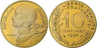 France 10 Centimes Marianne, Paris, Proof, Aluminum-Bronze -