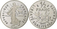 France 1/2 Franc Semeuse, Proof, Nickel, Gadoury:429a -
