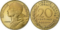 France 20 Centimes Marianne, Paris, Proof, Aluminum-Bronze -
