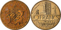 France 10 Francs Mathieu, FDC, Nickel-brass, KM:940 -
