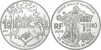 France 1 1/2 Euro Château de Chambord, BE, Monnaie de Paris, Silver -