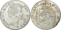 German States 6 Kreuzer BAVARIA, Ludwig I, Munich, Silver -