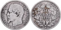 France 50 Centimes Napoleon III, Napoléon III, Paris, Silver -