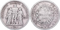 France 5 Francs Hercule, Lyon, Silver, KM:756.3 -
