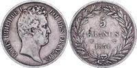 France 5 Francs Louis-Philippe, Lille, Silver, Gadoury:676 -