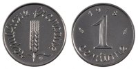 France Centime Coin, Épi, Paris, Stainless Steel, Gadoury:91 -