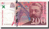 France 200 Francs Eiffel, Fayette:75.1, KM:159a -