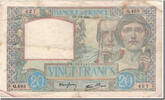 France 20 Francs Science et Travail, 1940-06-06, Fayette:12.3 -