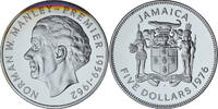 Jamaica 5 Dollars Norman Manley, Franklin Mint, Proof, Silver -