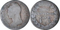 France 5 Centimes Dupré, Lyon, Copper, Gadoury:126a -
