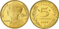 France 5 Centimes Marianne, Paris, Série BE / Proof, Aluminum-Bronze -
