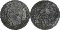 France 1 Franc Napoleon III, Strasbourg, Silver, Gadoury:460 -