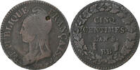 France 5 Centimes Dupré, Strasbourg, Copper, Gadoury:126 -