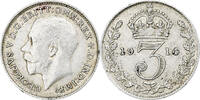 Great Britain 3 Pence George V, London, Silver, KM:813 -