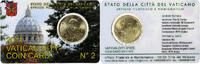 Vatican 50 Euro Cent Pape Benoit XVI, Coin card.FDC, Rome, Nordic gold -