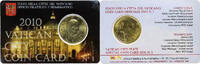 Vatican 50 Euro Cent Pape Benoit XVI, Coin card.FDC, Rome, Nordic gold -