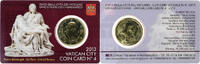 Vatican 50 Euro Cent Pape Benoit XVI, Coin card.FDC, Rome, Nordic gold -
