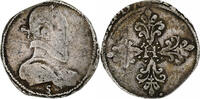 France 1/2 Franc au col plat Henri III, Troyes, Silver -