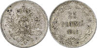 Finland 25 Penniä Nicholas II, Helsinki, Silver, KM:6.2 -