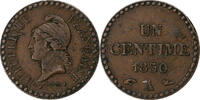 France 1 Centime Dupré, Paris, Bronze, Gadoury:84 -