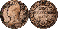 France 5 Centimes Dupré, Paris, Bronze, Gadoury:126 -