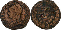 France 5 Centimes Dupré, Metz, Bronze, Gadoury:126a -