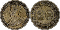 Straits Settlements 20 Cents George V, Silver -