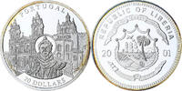 Liberia 20 Dollars Portugal, Proof, Silver -