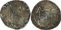Spanish Netherlands 1/5 Philipsdaalder Philip II, Antwerp, Silver -