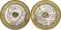 France 20 Francs Pierre de Coubertin, Paris, Tri-Metallic -