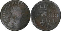 France Liard de France Louis XIV, Lusignan, Copper -