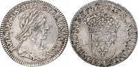 France 1/12 Ecu, 2ème poinçon de Warin Louis XIII, Paris, Silver -