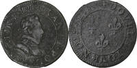 France Double Tournois Henri III, Paris, Copper, CGKL:84 -