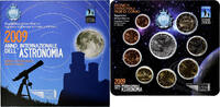 San Marino Set 1 ct. - 5 Euro International Year of Astronomy, Coin card.FDC -