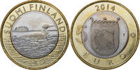Finland 5 Euro Black-throated loon, Vantaa, Bi-Metallic, KM:208 -