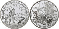 France 1 Franc Cinquantenaire du Débarquement, MDP, ESSAI, Silver -