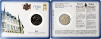Luxembourg 2 Euro Centenaire du suffrage universel, Coin Card. BU -