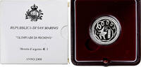 San Marino 5 Euro Olympic Games, Beijing 2008, Proof, Rome, Silver -