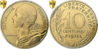 France 10 Centimes Marianne, Paris, Aluminum-Bronze, PCGS -