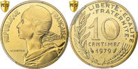 France 10 Centimes Marianne, Paris, Aluminum-Bronze, PCGS -