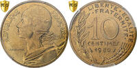 France 10 Centimes Marianne, Paris, Aluminum-Bronze, PCGS -