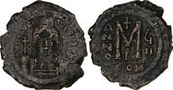 Follis Maurice Tiberius, Constantinople, Bronze, Sear:494 -