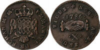MALTA, ORDER OF 10 Grani Order of Malta, Emmanuel de Rohan, Copper -