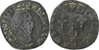 France Double Tournois Henri III, Copper -