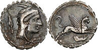 Denarius Serratus Papia, Rome, Silver, Crawford:384/1 -