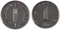 France Centime Coin, Épi, Paris, Stainless Steel, Gadoury:91 -