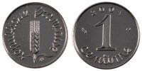 France Centime Coin, Épi, Paris, Stainless Steel, Gadoury:91 -